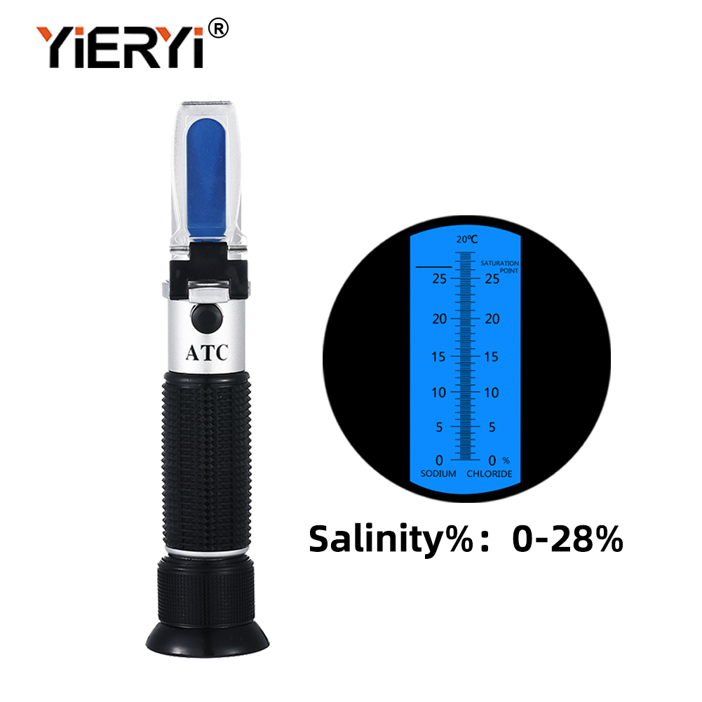 Refractometer Salinity - Yieryi Portable 0-28% Salinity Refractometer Salt