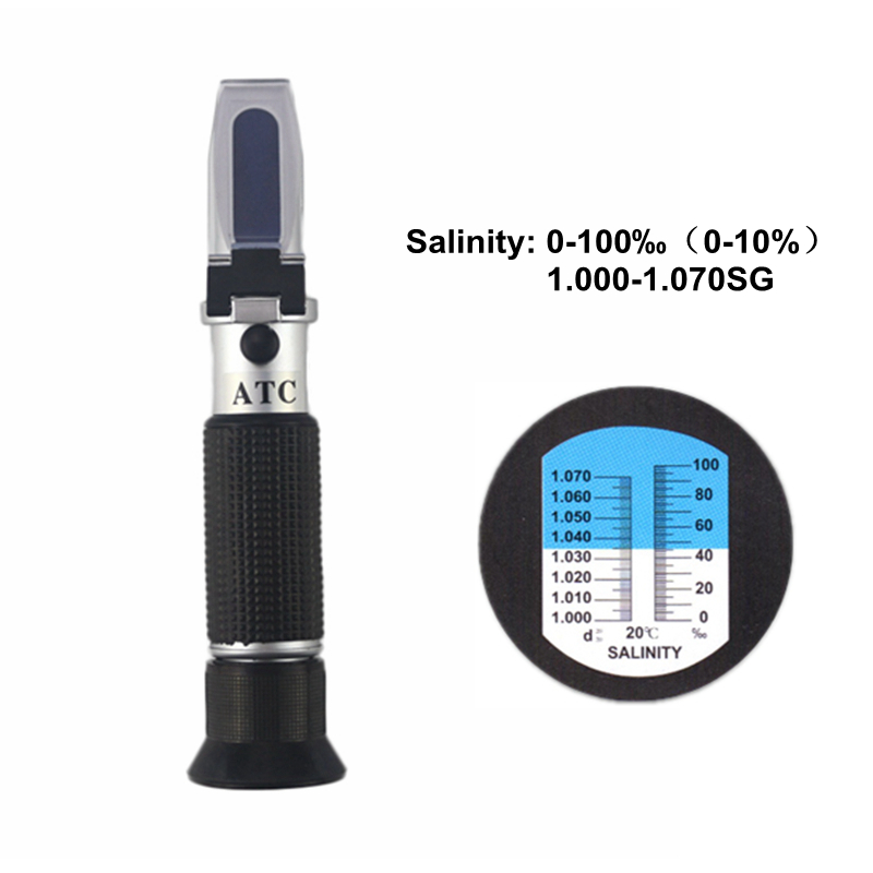 Refractometer Salinity - Salinity Refractometer 0-10% 1.000-1.070SG Optical Salometer