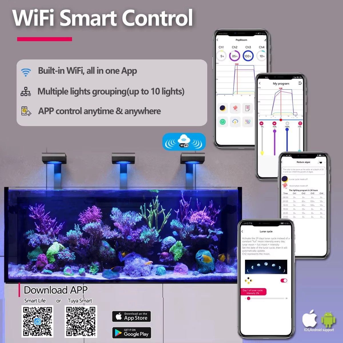 PopBloom RL90 WiFi Reef Aquari - Marine Aquarium Tanks recension och pris