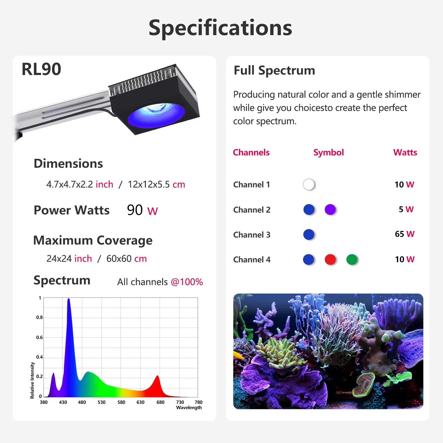 PopBloom RL90 WiFi Reef Aquari - Marine Aquarium Tanks recension och pris