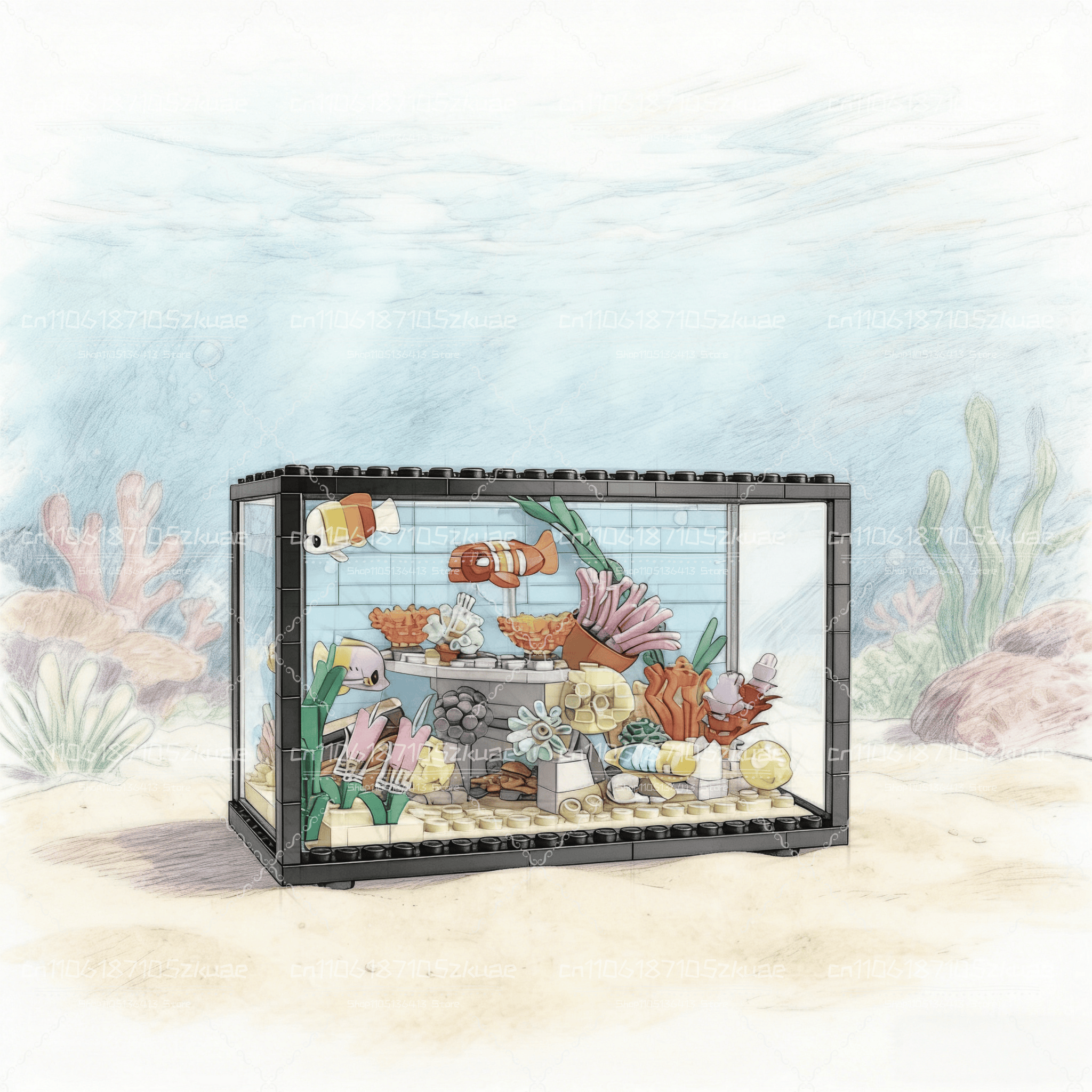 Idea Fish Tank Building Block  - Marine Life Aquariums recension och pris