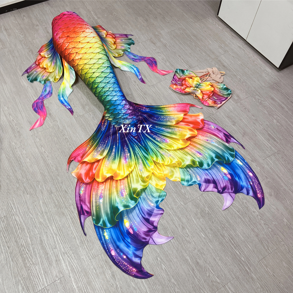 Mermaid tail rainbow-colored l - Aquarium & Marine Science Center recension och pris