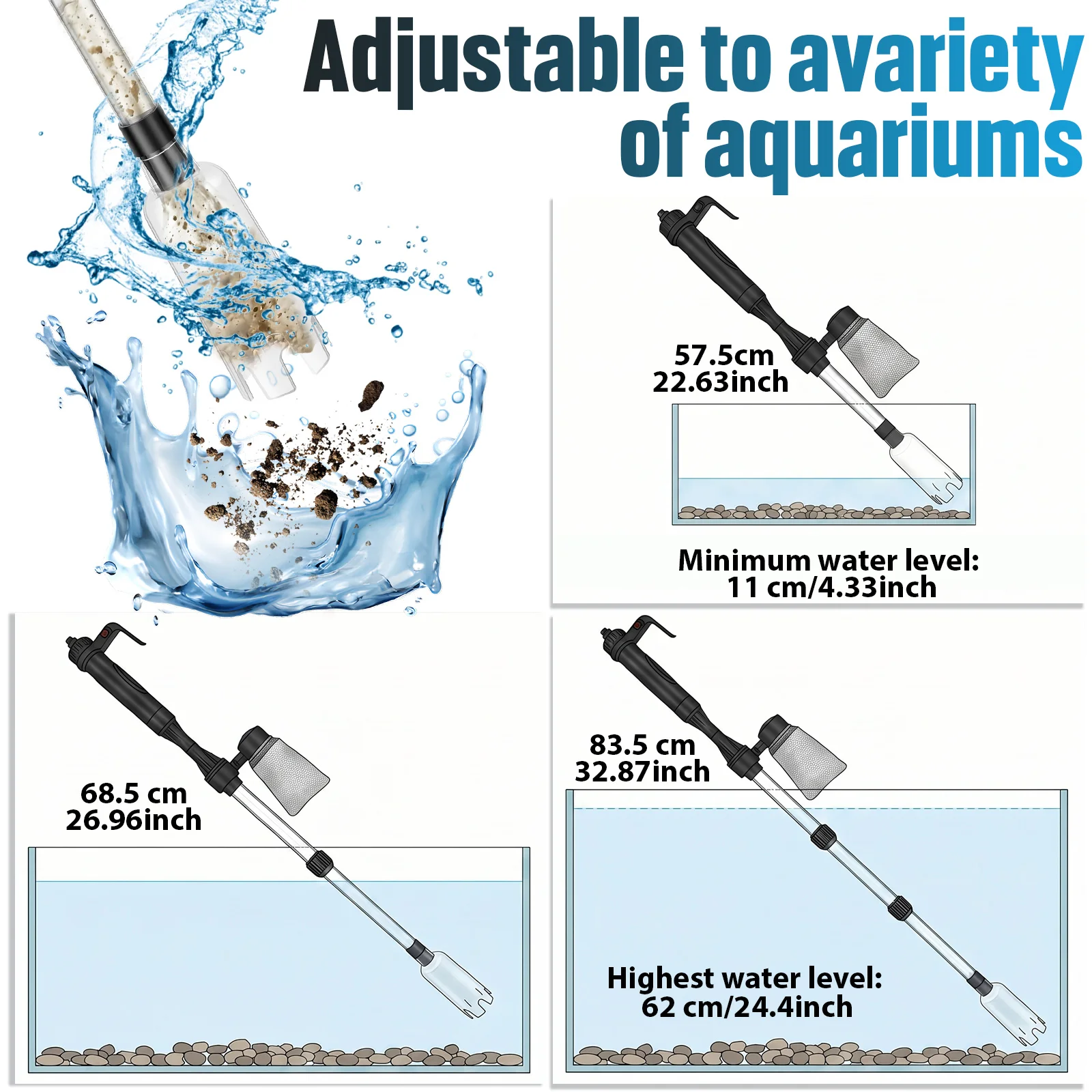 Aquarium Vacuum Gravel Cleaner - Aquarium Marine Sand recension och pris