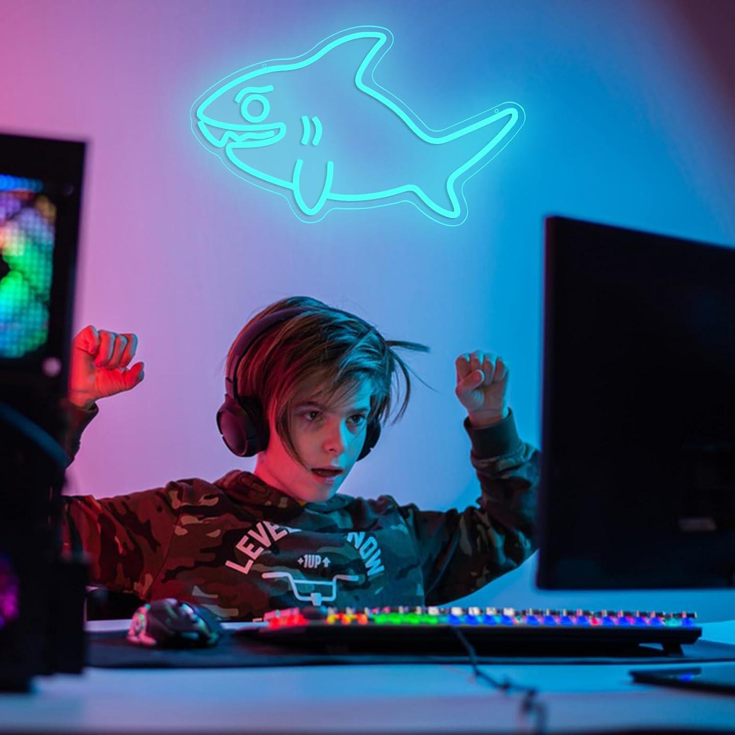 Shark Neon Sign USB Dimmable L - Marine Zoo recension och pris