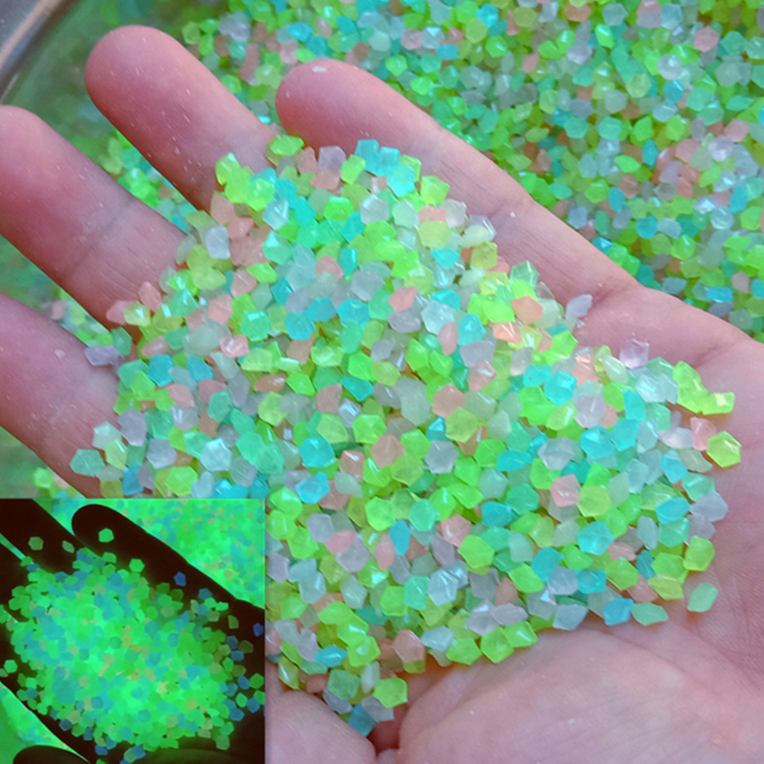 2000Pcs 3-5mm Luminous Sand Gl - Aquarium Marine Sand recension och pris