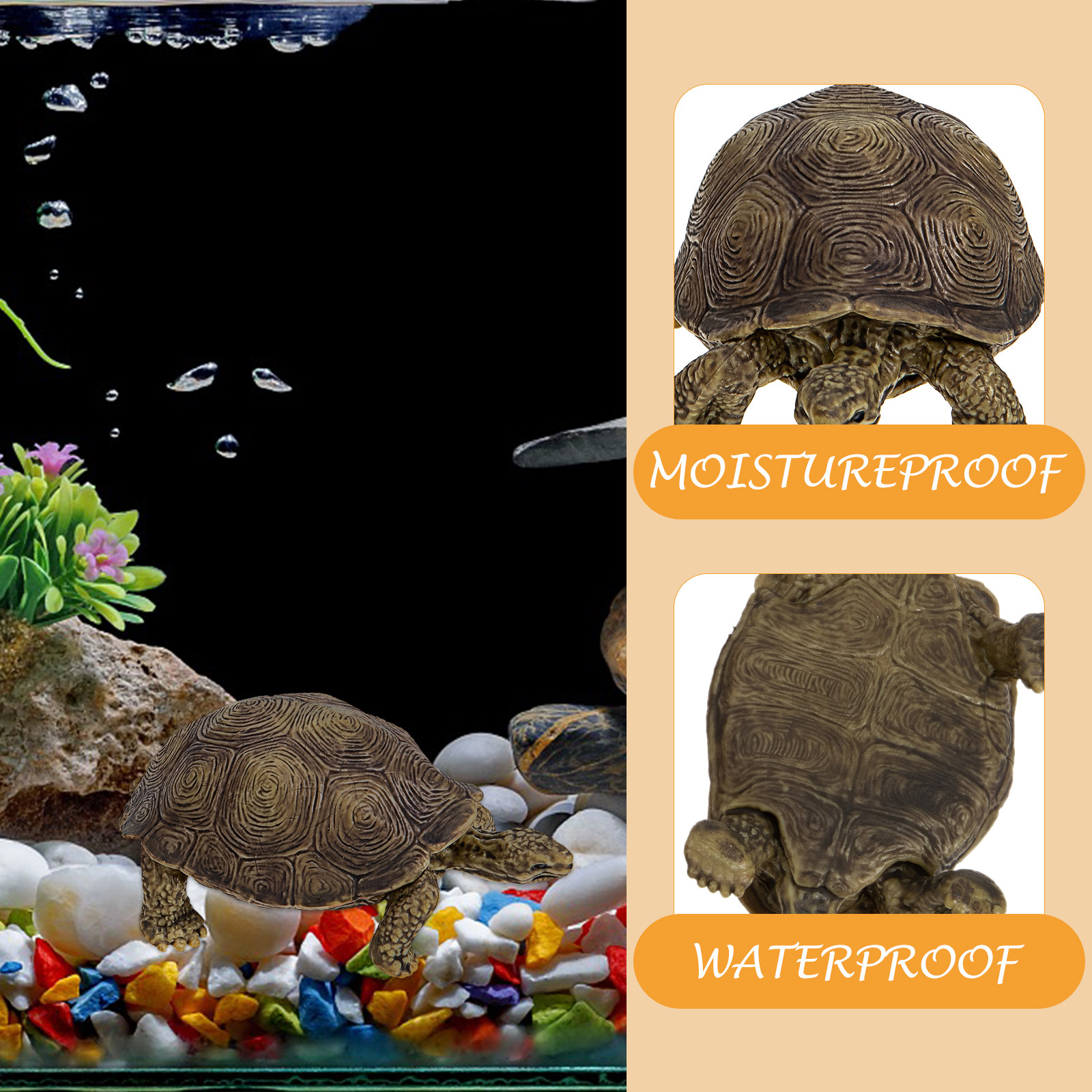 2Pcs Simulation Tortoise Plast - Marine Life Aquariums recension och pris