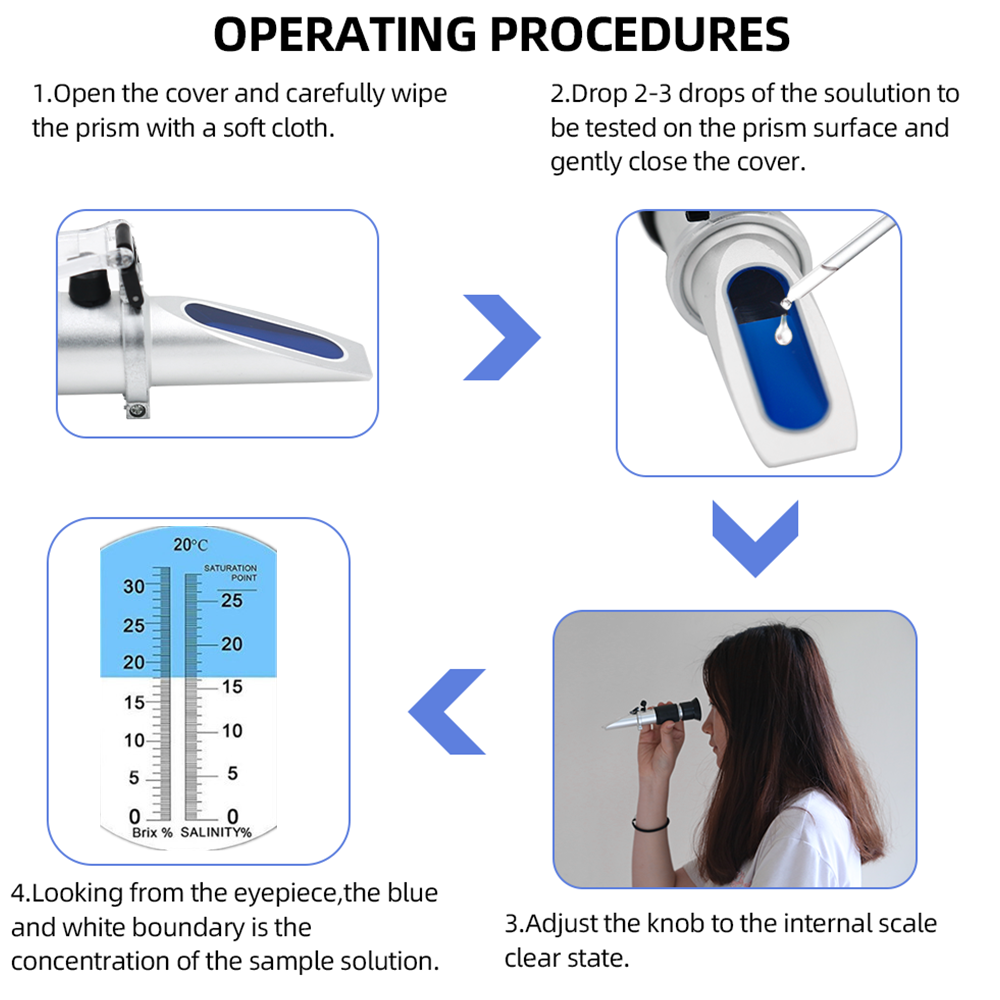 Brix Refractometer 2 in 1 Brix - Refractometer Salinity recension och pris