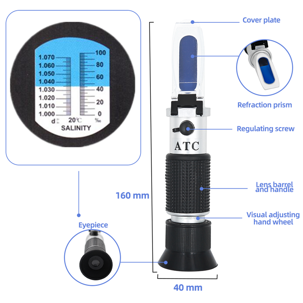 Salinity Refractometer 0-10% 1 - Refractometer Salinity recension och pris