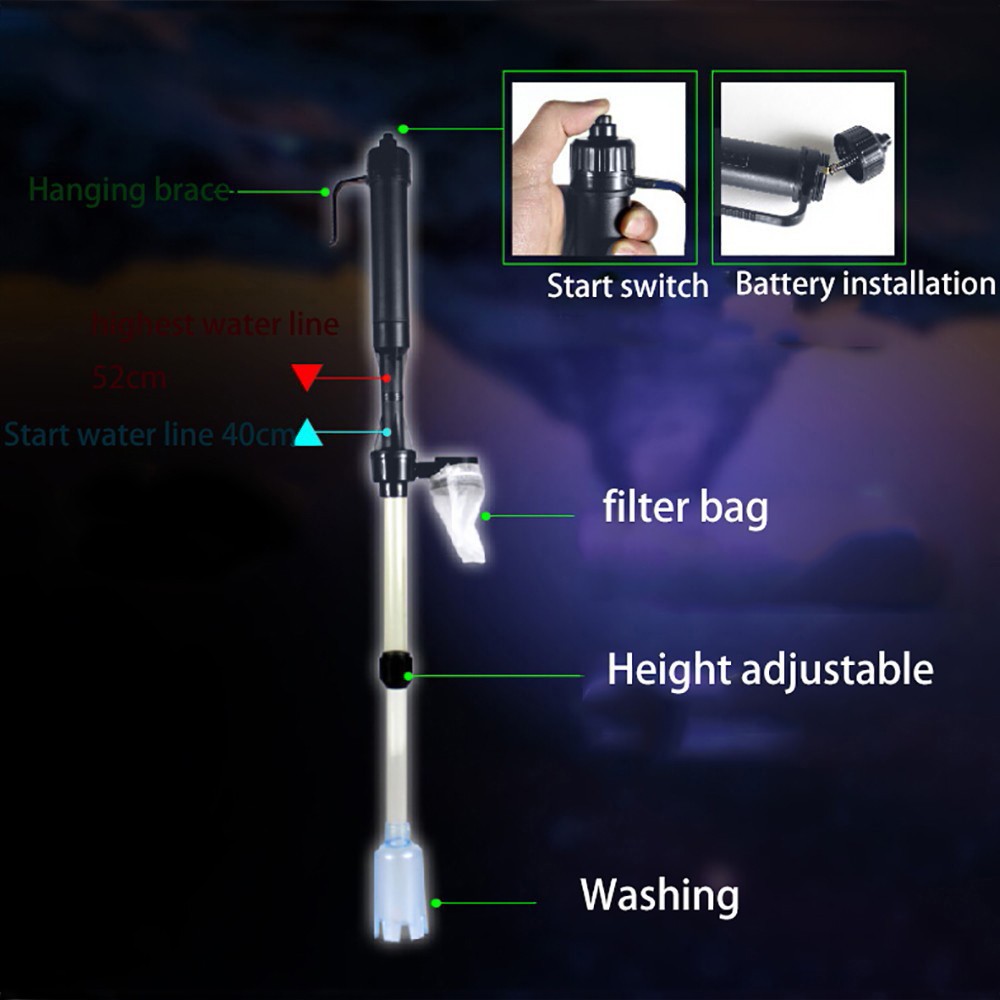 Aquarium Battery Syphon Operat - Marine Aquarium Vacuum recension och pris