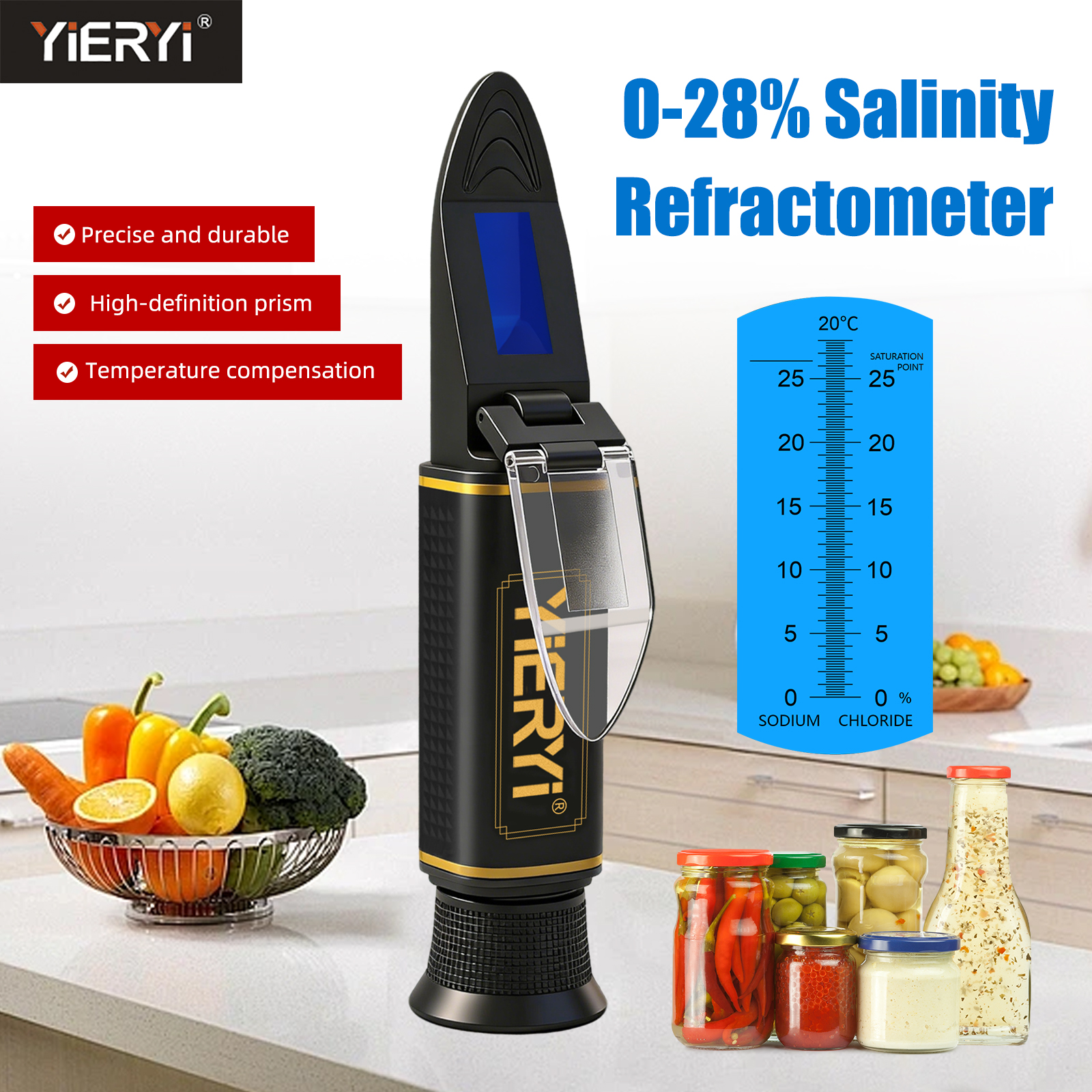 Yieryi 0-28% Salinity Refracto - Refractometer Salinity recension och pris