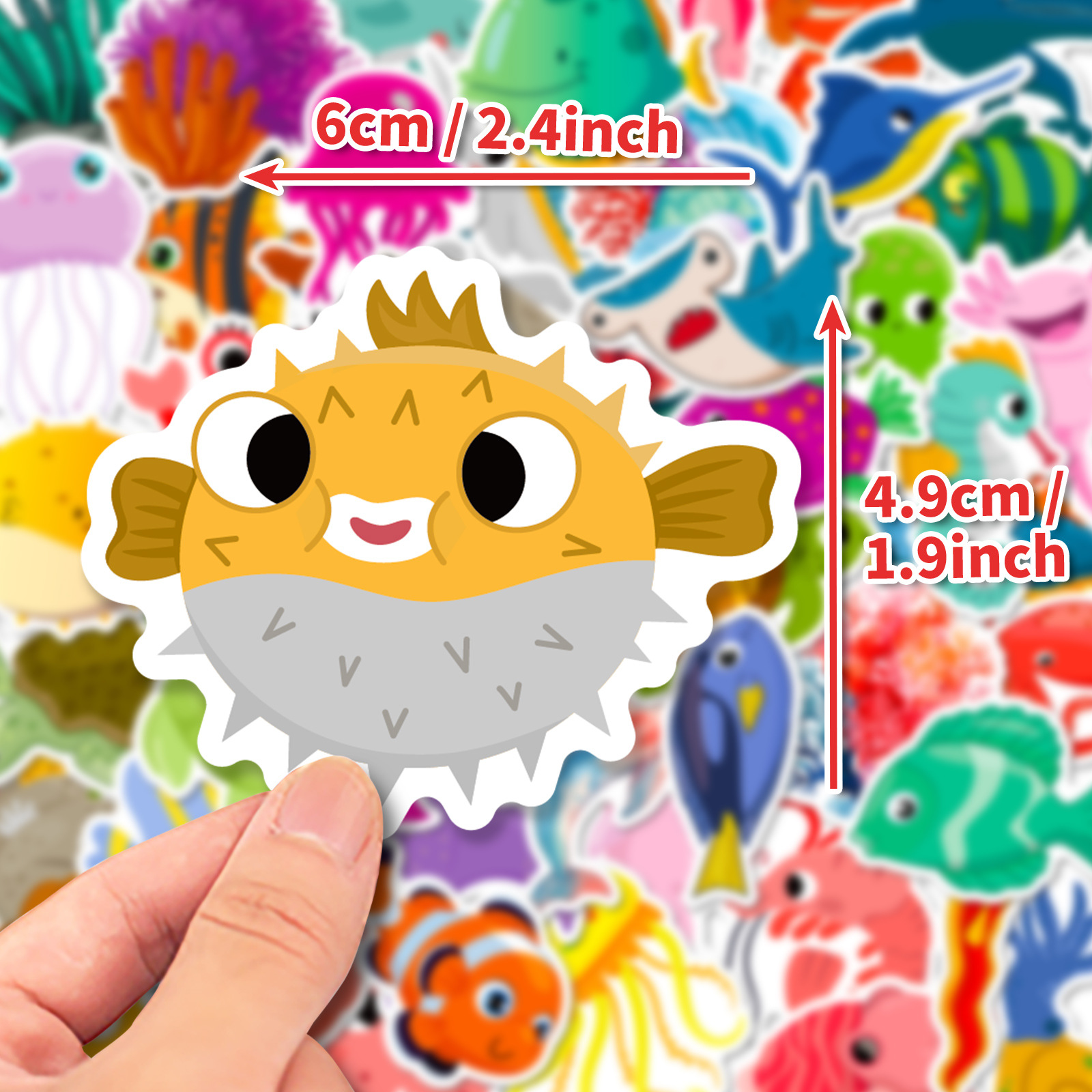 50Pcs Marine Life Stickers Aqu - Marine Life Aquariums recension och pris